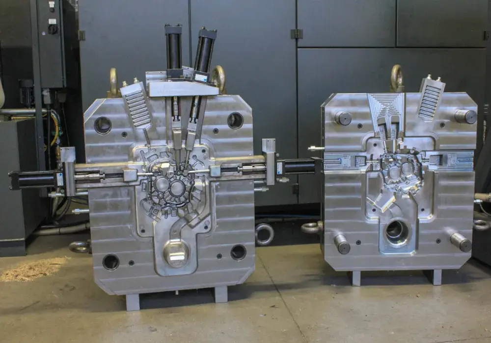 Molde de injeção de alumínio sob pressão com sistemas de extração e resfriamento